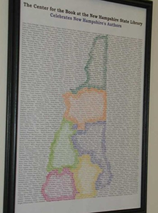 map of New Hampshire created out of author names